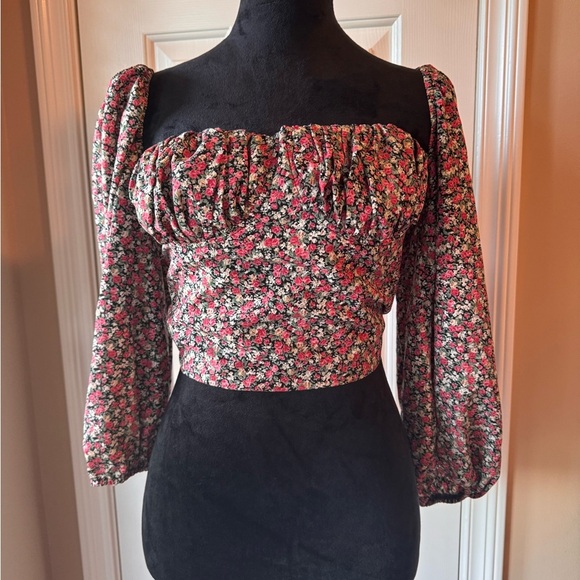 Et Clet said Floral Puff Sleeve Women's Top - Picture 1 of 8